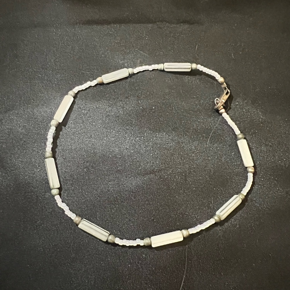 Silver Beaded And Shell Bracelet - image 1